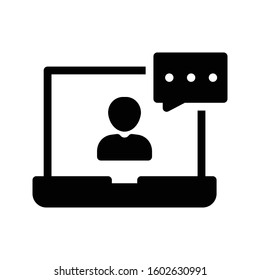 chat vector glyph flat icon  