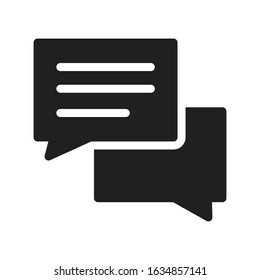 chat vector glyph flat icon 