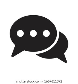 chat vector glyph flat icon 