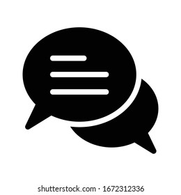 chat vector glyph flat icon 