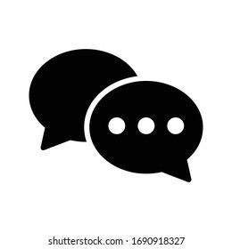 chat vector glyph flat icon 