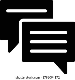 icono plano de glifo vector de chat 