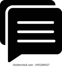 chat vector glyph flat icon