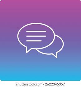 Icono de Vector de chat. Se puede utilizar para aplicaciones de impresión, móviles y de Web.