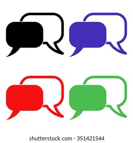 chat vector icon - colored set