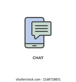 chat vector icon. Colorful flat design vector illustration. Vector graphics