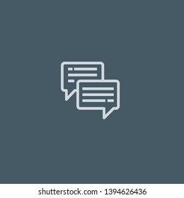Chat vector icon. Chat concept stroke symbol design. Thin graphic elements vector illustration, outline pattern for your web site design, logo, UI. EPS 10.