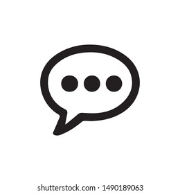 Chat vector icon. Conversation symbol. Linear style sign for mobile concept and web design. Chat symbol illustration. Pixel vector graphics - Vector.