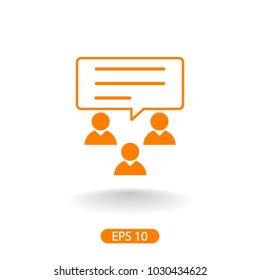 chat vector icon, descussion icon, peoples