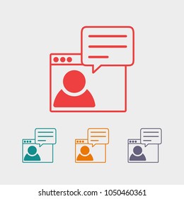 chat vector icon, descussion icon, peoples