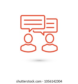 chat vector icon, descussion icon, peoples