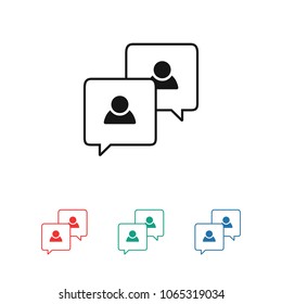 chat vector icon, descussion icon, peoples
