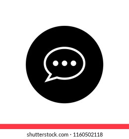 Chat vector icon, dialog symbol. Simple, flat design for web or mobile app