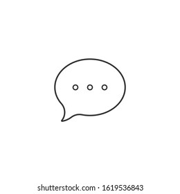 Chat vector icon, dialog symbol. Simple, flat design for web or mobile app . Message sign vector illustration