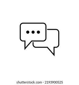 Chat vector icon, dialog symbol. Simple, flat design for web or mobile app design isolated on white background