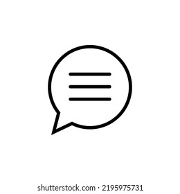 Chat vector icon, dialog symbol. Simple, flat design for web or mobile app design isolated on white background