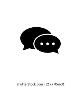 Chat vector icon, dialog symbol. Simple, flat design for web or mobile app design isolated on white background