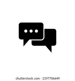 Chat vector icon, dialog symbol. Simple, flat design for web or mobile app design isolated on white background