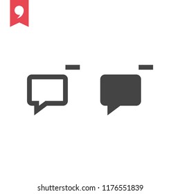 Chat vector icon, empty message symbol