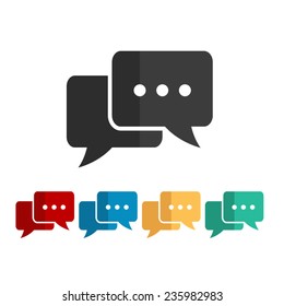 Chat  - vector icon, flat design