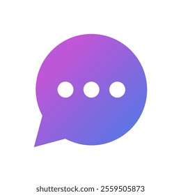 Chat vector icon, flat design chat message symbol.