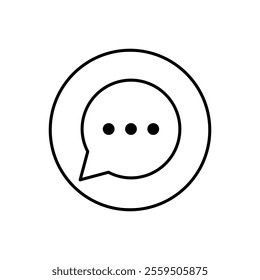Chat vector icon, flat design chat message symbol.