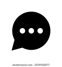 Chat vector icon, flat design chat message symbol.