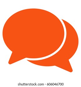 Chat vector icon. Flat orange symbol. Pictogram is isolated on a white background. Designed for web and software interfaces.