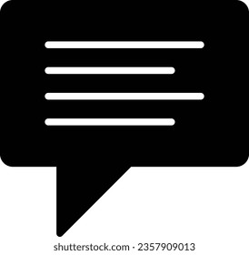 Chat Vector Icon Glyph Style