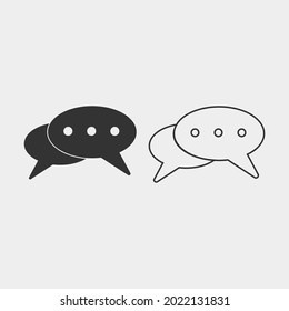 signo de ilustración de icono de vector de chat