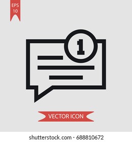 Chat vector icon, illustration symbol