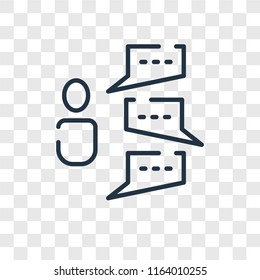 Chat vector icon isolated on transparent background, Chat logo concept