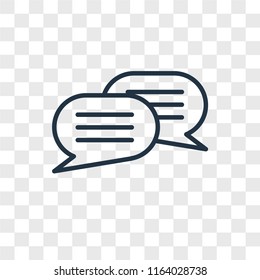 Chat vector icon isolated on transparent background, Chat logo concept
