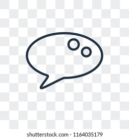 Chat vector icon isolated on transparent background, Chat logo concept