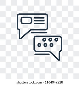 Chat vector icon isolated on transparent background, Chat logo concept