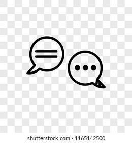 Chat vector icon isolated on transparent background, Chat logo concept