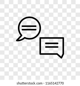 Chat vector icon isolated on transparent background, Chat logo concept