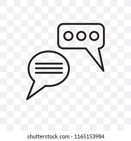 Chat vector icon isolated on transparent background, Chat logo concept