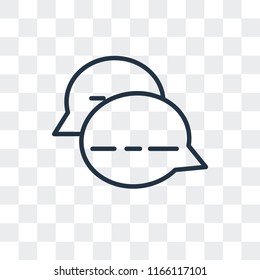 Chat vector icon isolated on transparent background, Chat logo concept