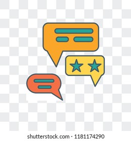 Chat vector icon isolated on transparent background, Chat logo concept