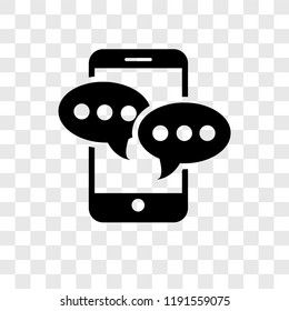 Chat vector icon isolated on transparent background, Chat transparency logo concept