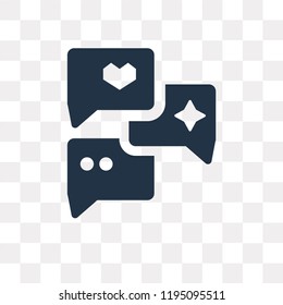 Chat vector icon isolated on transparent background, Chat transparency concept can be used web and mobile