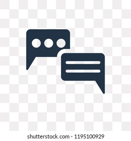 Chat vector icon isolated on transparent background, Chat transparency concept can be used web and mobile