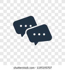 Chat vector icon isolated on transparent background, Chat transparency logo concept