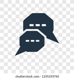 Chat vector icon isolated on transparent background, Chat transparency logo concept