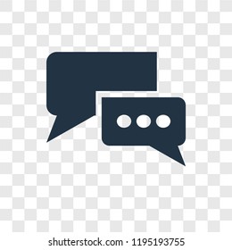 Chat vector icon isolated on transparent background, Chat transparency logo concept