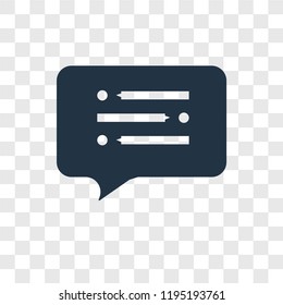 Chat vector icon isolated on transparent background, Chat transparency logo concept