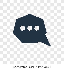 Chat vector icon isolated on transparent background, Chat transparency logo concept