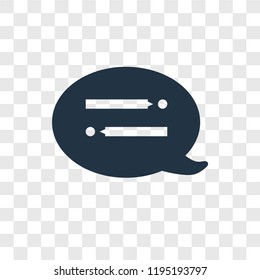 Chat vector icon isolated on transparent background, Chat transparency logo concept