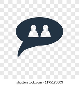 Chat vector icon isolated on transparent background, Chat transparency logo concept